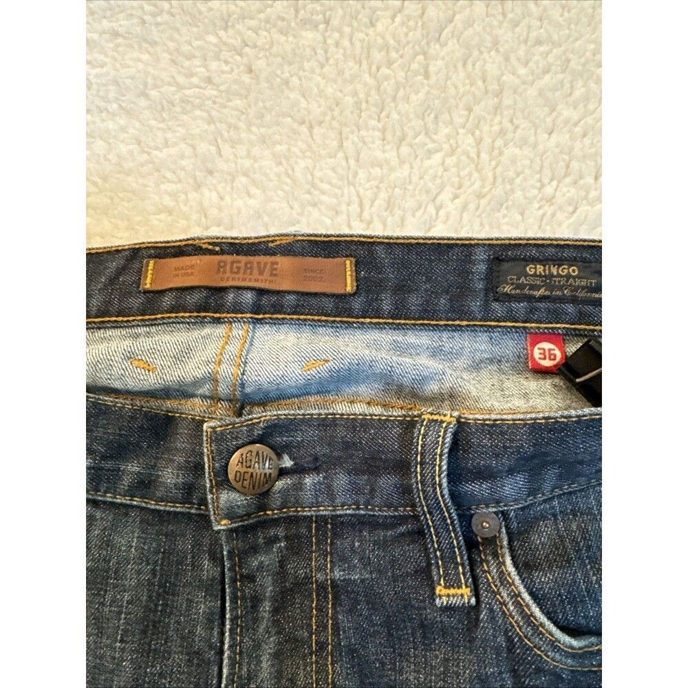 Agave Denim Gringo Classic Straight Jeans Leucadia Flex 36 X 30 Dark Wash